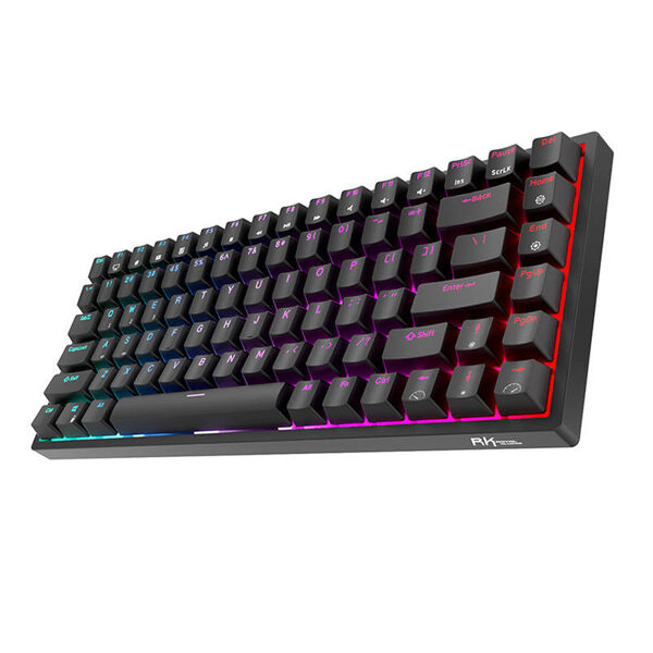 Wireless mechanical keyboard Royal Kludge RK84 RGB, Brown switch (black)